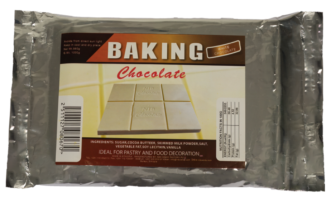 NIB Block White Chocolate 1kg